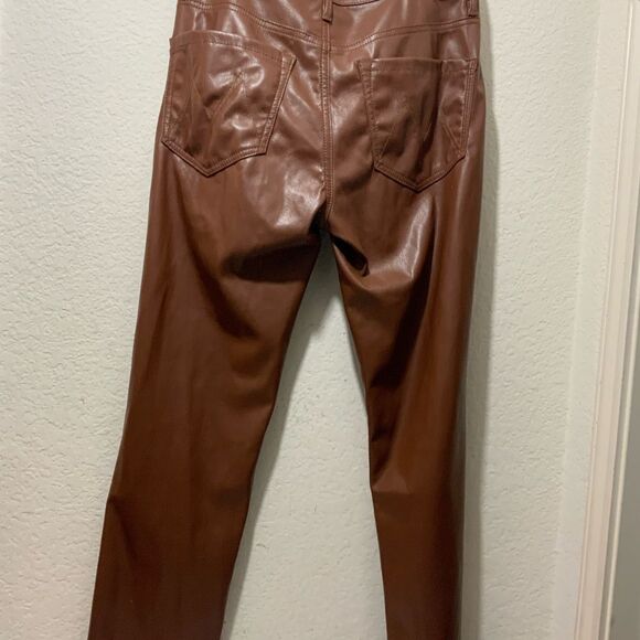 MOTHER The Mid Rise Dazzler Ankle Faux Leather Jeans 29 - Picture 4 of 10